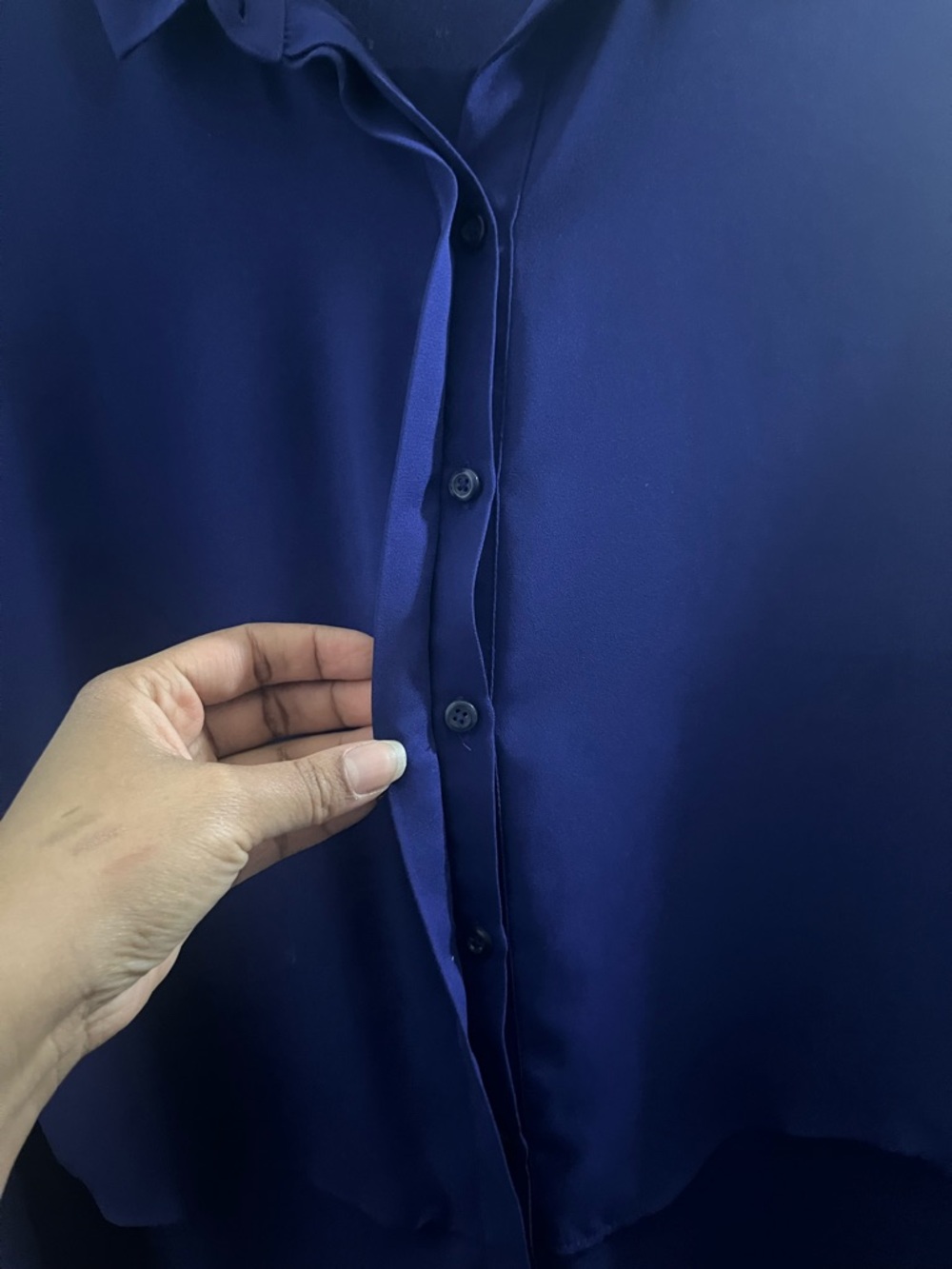 Apt. 9 Women's violet Long-Sleeve Button-Front Blouse - Picture 7 of 9